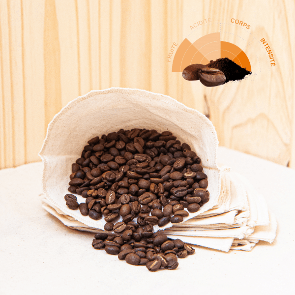 Voyagez au cœur du Pérou avec notre café exceptionnel. Cultivé en altitude au sein des majestueuses Andes, ce café offre une expérience douce et fruitée. Sa délicate acidité et son corps léger créent une harmonie parfaite.