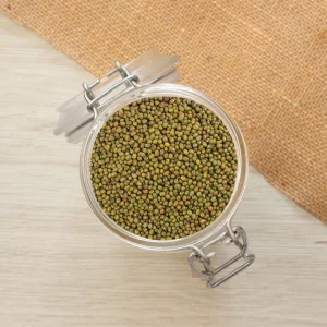 Découvrez nos haricots mungo, des légumineuses vertes au goût doux et à la texture fondante. Cultivés avec soin, ces haricots de qualité supérieure sont polyvalents et idéaux pour une variété de plats. Parfaits pour préparer des plats asiatiques comme les soupes et les currys, ou pour enrichir vos salades avec une touche de fraîcheur. Les haricots mungo sont également une excellente source de protéines, de fibres et de minéraux essentiels pour une alimentation équilibrée. Leur douceur naturelle et leur texture tendre ajoutent de la richesse à vos recettes. Explorez les nombreuses façons dont ces haricots peuvent égayer vos repas tout en étant nutritifs.