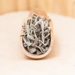 La sauge, aux feuilles argentées et au parfum terreux, révèle une élégance aromatique unique qui enrichit vos préparations culinaires et vos infusions. Appréciée pour ses propriétés médicinales et ses usages en cuisine. Elle offre une expérience sensorielle équilibrée avec son goût distinctif et ses arômes réconfortants. En infusion, la sauge est connue pour ses bienfaits digestifs et ses effets apaisants. Tandis qu'en cuisine, elle ajoute une profondeur de saveur aux plats de viande, aux sauces et aux soupes. Découvrez comment la feuille de sauge peut enrichir vos recettes et vos moments de bien-être, apportant une touche de sophistication naturelle.